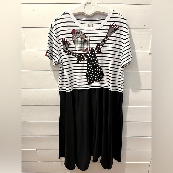 🖤 ANTONIO MARRAS – Black & White Dress, Size IT 42 Summer 2021 Collection - Picture 1 of 12